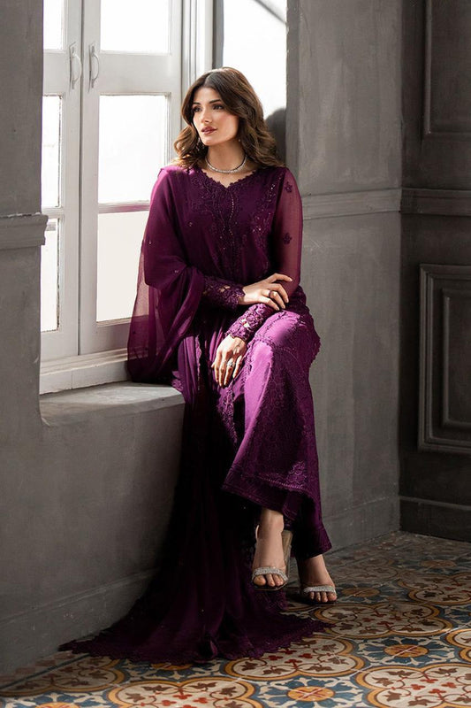 AZURE CHIFFON – Luxury Embroidered Suit